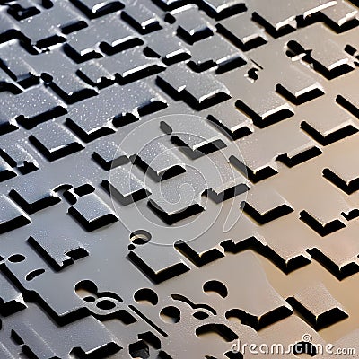 A close-up of a metallic surface with intricate details2, Generative AI Stock Photo