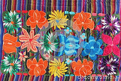 Close up of Mexican Embroidery design Stock Photo