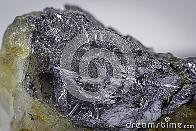 Close up on a Molybdenite mineral stone Stock Photo