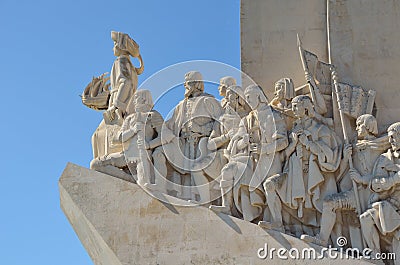 Close up of the Monument to the Discoveries. Editorial Stock Photo