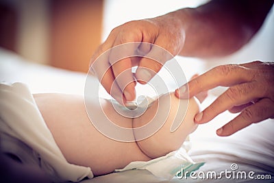 Diaper and care. Stock Photo