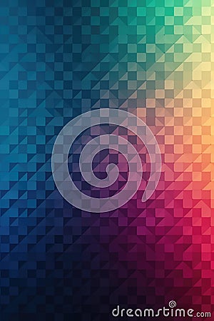 Close up of multi coloured mosaic tiles background, created using generative ai technology Stock Photo
