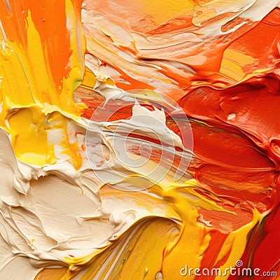 Close up of multi coloured paint background, created using generative ai technology Stock Photo