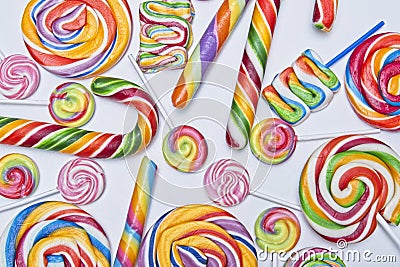 Close up of multicolored candies Stock Photo