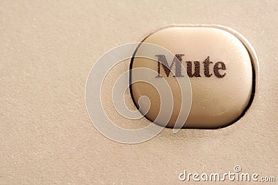 Close up of a mute button Stock Photo