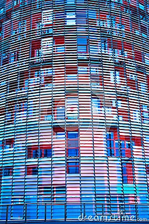 Close-up of new skyscraper Torre Agbar Stock Photo