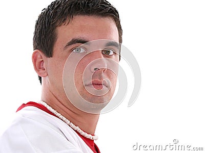 Close Up of Nineteen Year Old Man Stock Photo