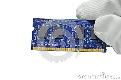 Close-up of notebook RAM type DDR3 Stock Photo