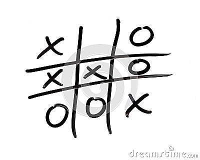 Noughts and Crosses Stock Photo