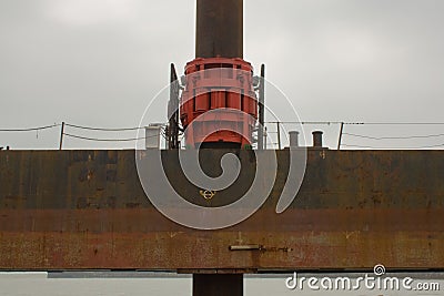 Close-up of off-shore work platform, Newhaven, East Sussex, UK Stock Photo