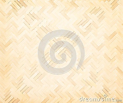 Old bamboo wood mat texture in interlace seamless shaped patterns for background Stock Photo