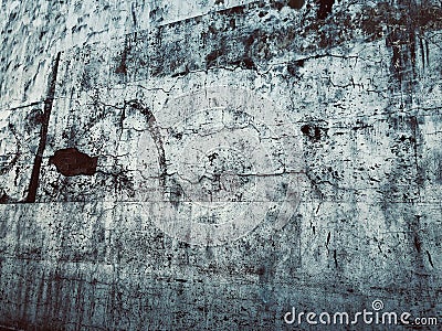 Close-up of old cracked factory wall Stock Photo