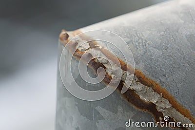 A close-up old dirty abandoned armchair Stock Photo