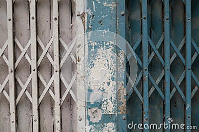 Closed and abandoned storefront Stock Photo