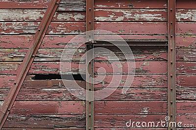Close-up of an old train wagon Stock Photo