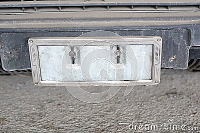 Old vehicle registration Stock Photo