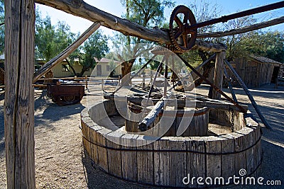 Close-up of old Water Pumping Mechanism Editorial Stock Photo