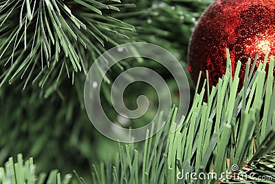 Close-up of one red ornament Stock Photo