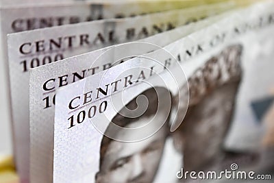 Close up of one thousand Naira notes Nigerian currency Stock Photo