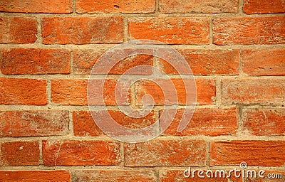 Close up of orange brick wall Stock Photo