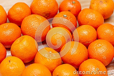 Close-up of orange ripe tangerines Stock Photo