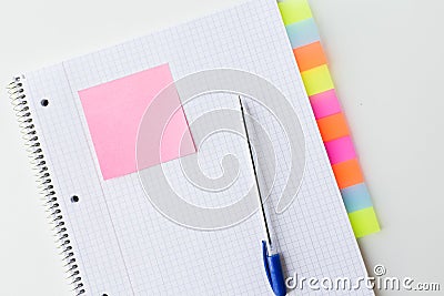 Close up of organizer and pen on office table Stock Photo