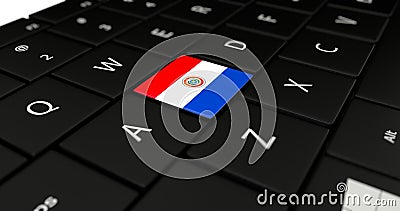 Close up of Paraguay button. Stock Photo