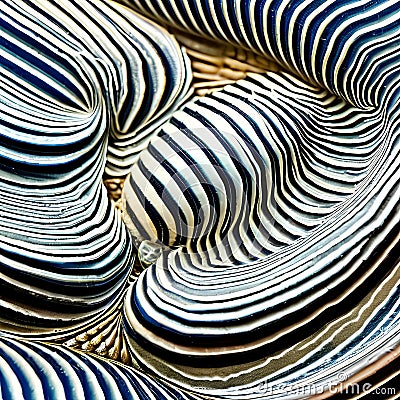 A close-up of a patterned seashell5, Generative AI Stock Photo