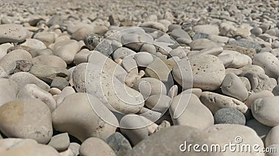 Close up of pebbles on beach Stock Photo