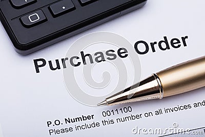 Purchase Order Form Stock Photo