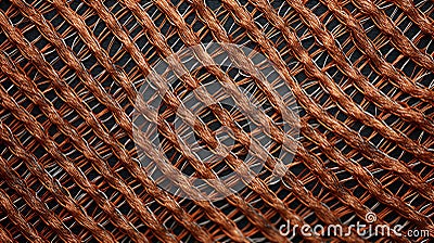 Close Up Image Of Copper Wire Mesh In Samyang Af 14mm F2.8 Rf Style Stock Photo