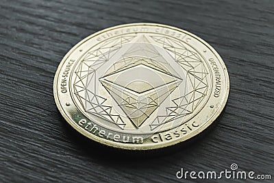 Close up photo of ethereum crypto currency Editorial Stock Photo