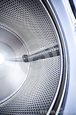 Close up photo of inside washing machine drum Stock Photo