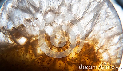 Orange Citrine crystal in the sunlight Stock Photo