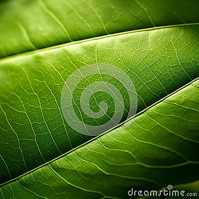 Organic Contours: A Close-up Of A Jasmine Leaf In High Detail Stock Photo