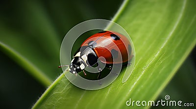 Seven Spot Ladybug Stock Photo