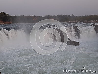 A pic of a magnificent water fall in India Stock Photo