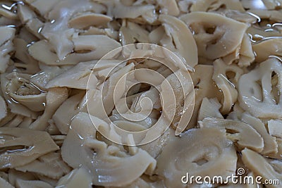 Close up Pickled bamboo shoots in Chinese Market Stock Photo