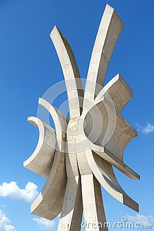 Close up picture of the Obelisc, in Costinesti resort Stock Photo