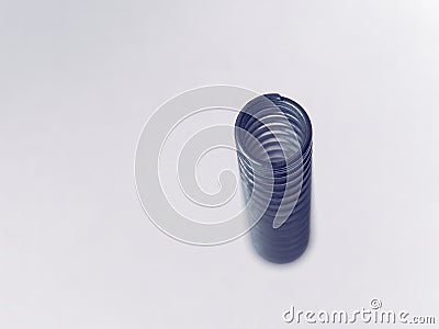 Close-up picture of a rusty gold and silver screw on a white background Stock Photo