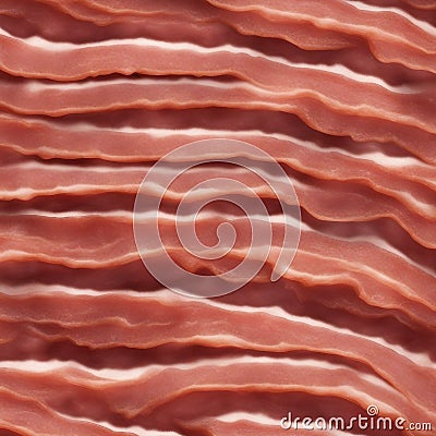 close up of a piece of meat A close-up of strips of bacon texture with a smooth and shiny surface Stock Photo