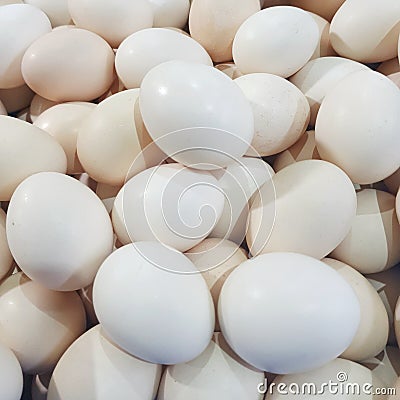 close up of pile of eggs Stock Photo