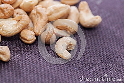 Close up of pile of peanuts Stock Photo