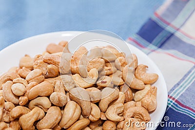 Close up of pile of peanuts Stock Photo