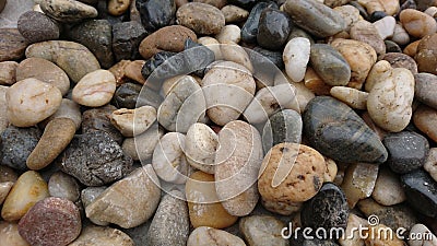 A close-up of a pile of pebbles Stock Photo