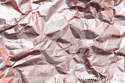 Close up of a pink crumpled paper Stock Photo