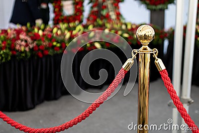 Close-up of a pole at a ceremonial funeral Stock Photo