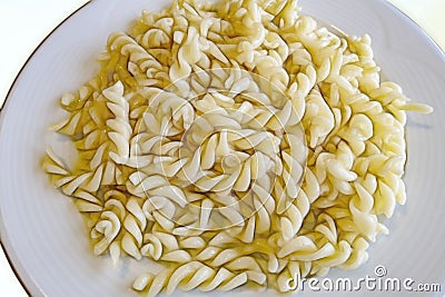 A portion pasta in plate Stock Photo