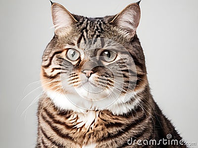 Close-up portrait of a beautiful tabby cat Stock Photo