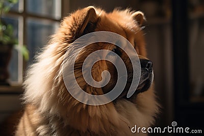 Close-up portrait of Chow Chow Stock Photo